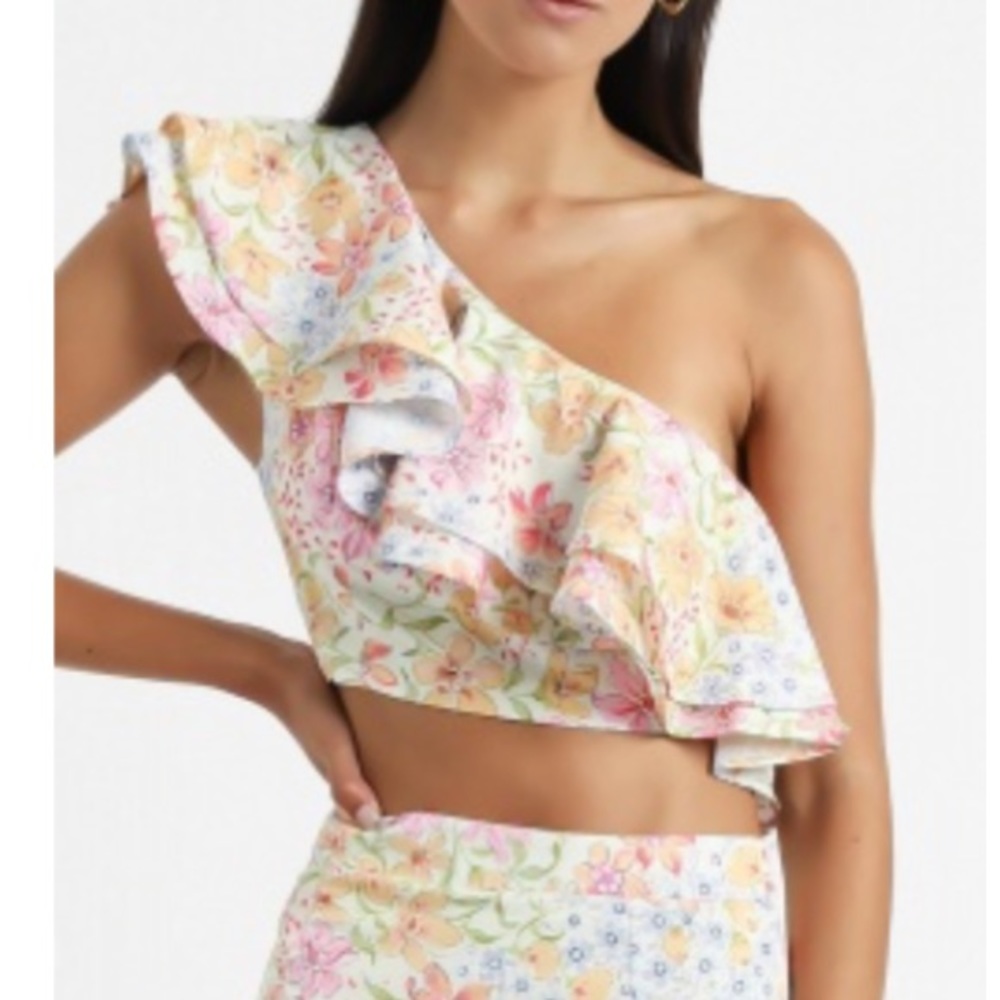 Showpo one shoulder floral top